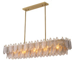 Eichholtz Chandelier Verbier rectangular light brushed brass finish Update your existing interiors with the rectangular Verbier Chandelier, a real highlight that can be