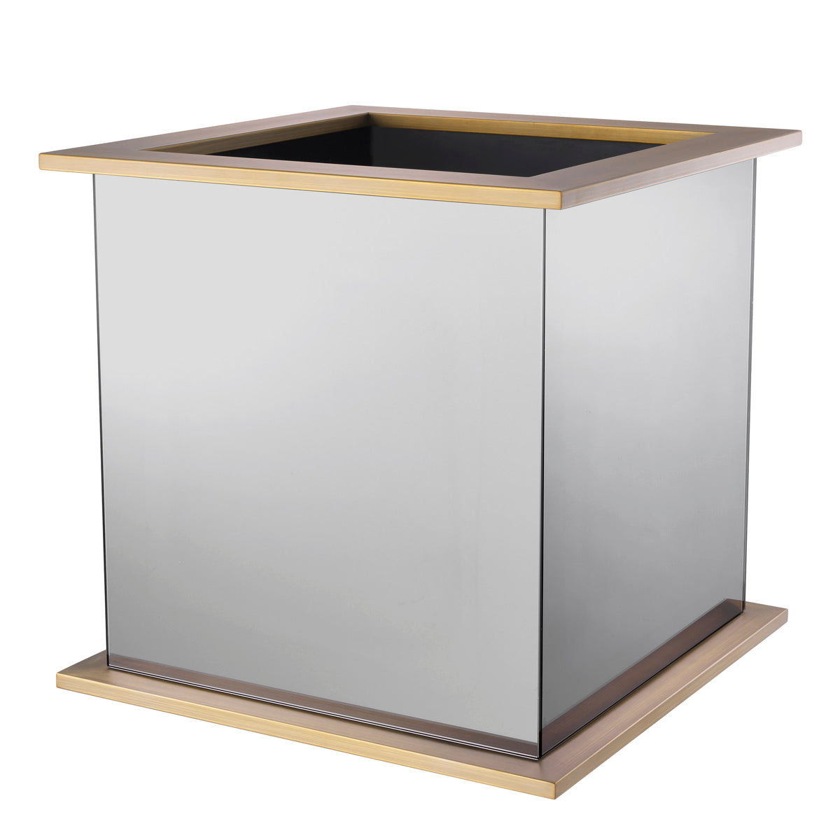 Eichholtz Planter Moorea br brass finish smoke mirror glass Add glamour and sophisticated style to your décor with the sleek Moorea Planter. This modern pl
