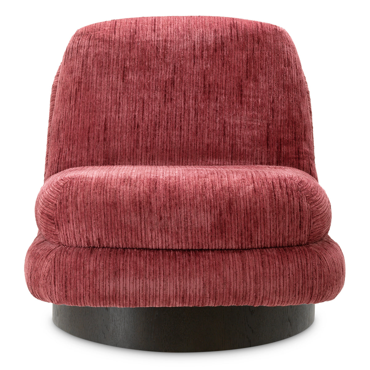 Eichholtz Swivel Chair Galiano terren bordeaux ebony oak veneer Transform a quiet corner with the Swivel Chair Galiano, now presented in rich Terren Bordeaux uphols - 3
