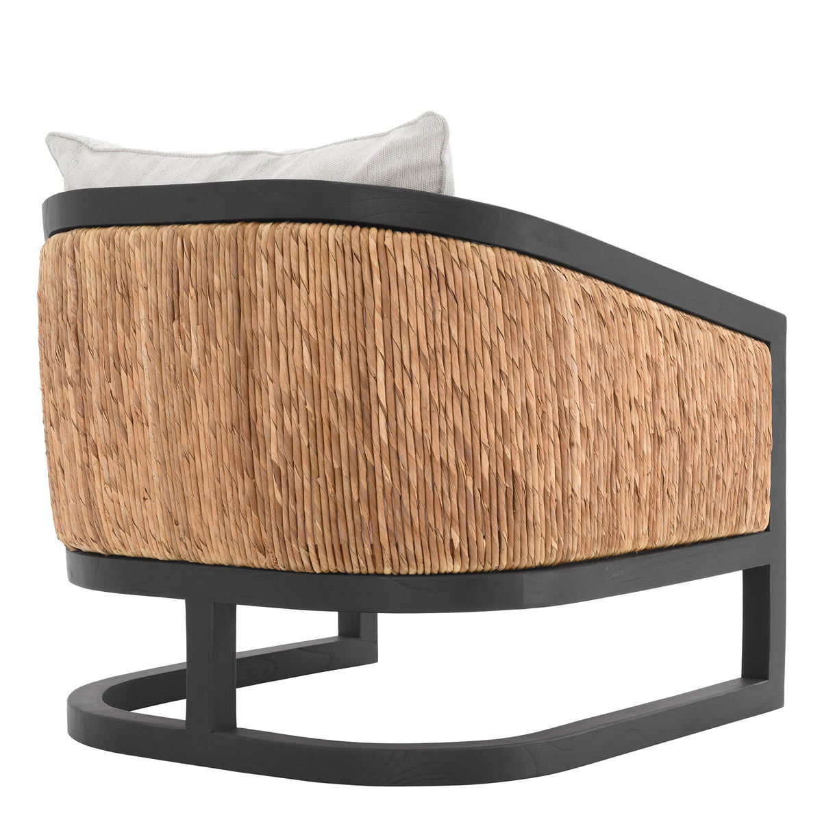 Eichholtz Chair Aruba classic black finish natural sea grass sentier cream The Chair Aruba is the definition of where natural materials meet a modern aesthetic. The classic bl - 3