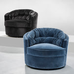 Eichholtz Swivel Chair Recla bolard black Make a bold style statement in your living space with the Recla Chair, presented on a swivel base. F