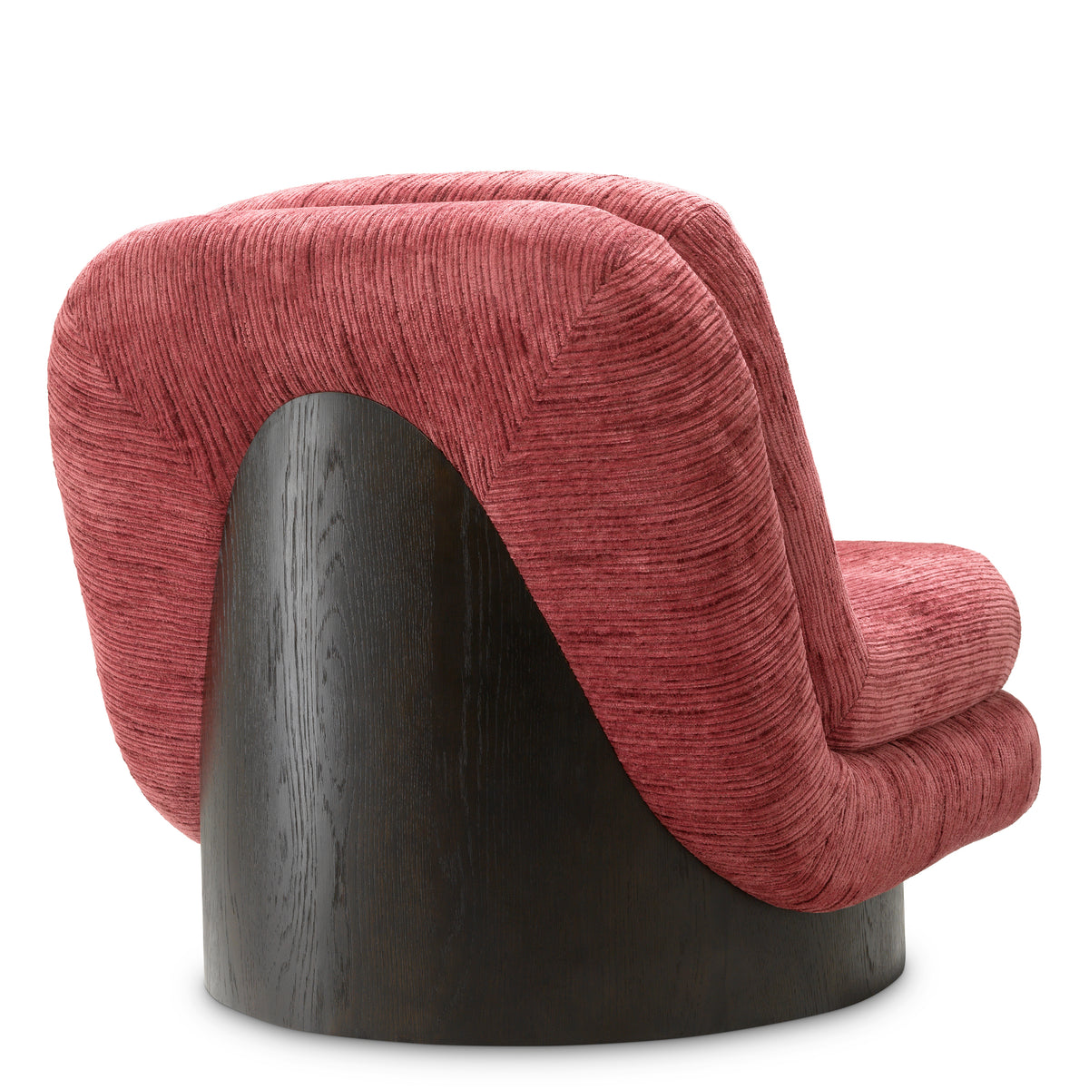 Eichholtz Swivel Chair Galiano terren bordeaux ebony oak veneer Transform a quiet corner with the Swivel Chair Galiano, now presented in rich Terren Bordeaux uphols - 5