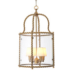 Eichholtz Pendant Preston vintage brass finish incl white shades Discover the Pendant Preston in vintage brass finish, a handmade lantern-style pendant where a twist