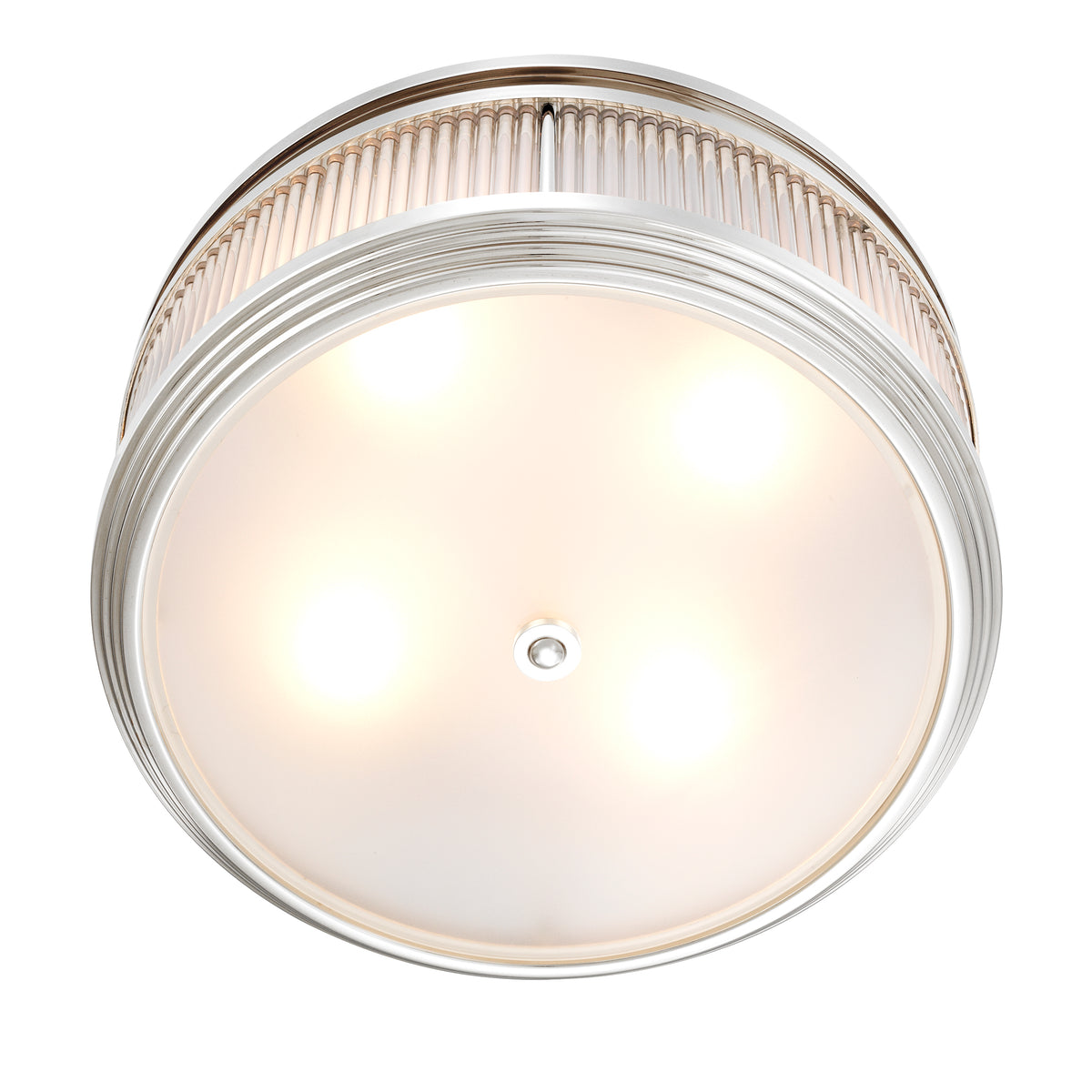 Eichholtz Ceiling Lamp Rousseau nickel finish Light up your ceiling with the glamorous Rousseau Ceiling Lamp. Rods of clear glass are set in the s