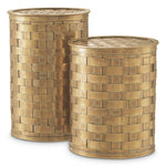 Eichholtz Box Lausanne vintage brass finish set of 2 Distinctive and sophisticated, this 2-piece set of Lausanne Boxes is ideal for adding texture and a