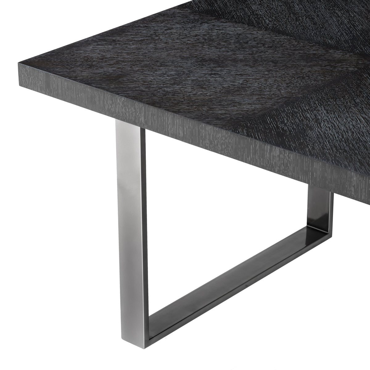 Eichholtz Dining Table Borghese charcoal grey oak veneer Bring a touch of industrial design to your home with the sturdy Borghese Dining Table. Featuring t