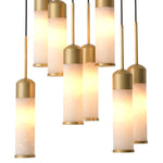 Eichholtz Chandelier Eos antique brass finish alabaster The 8-light cluster Chandelier Eos will make any private or public space more interesting and attra