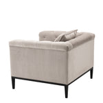 Eichholtz Chair Cesare pebble grey Inspired by the classic Chesterfield furniture, the Cesare Chair in pebble grey upholstery offers a