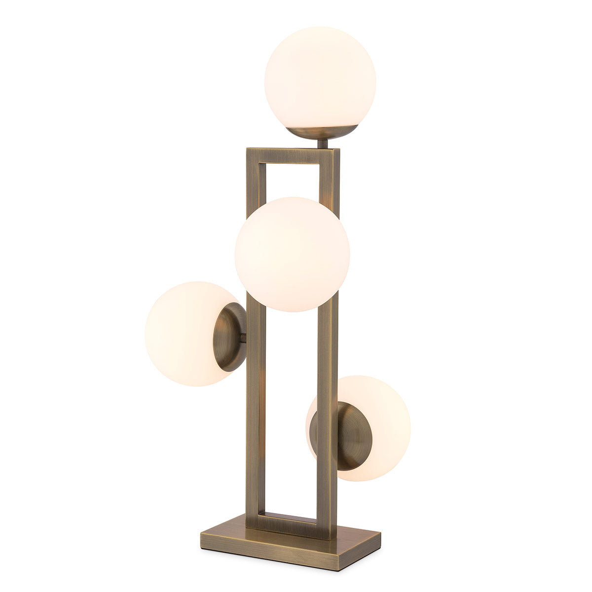 Eichholtz Table Lamp Pascal light brushed brass finish The distinguished Pascal Table Lamp is characterised by a sleek rectangular frame with a light brush