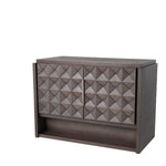Eichholtz Dresser Jane mocha meranti 2 doors With its beautiful marquetry and antique brass finish handles, the Jane Dresser will give your inter