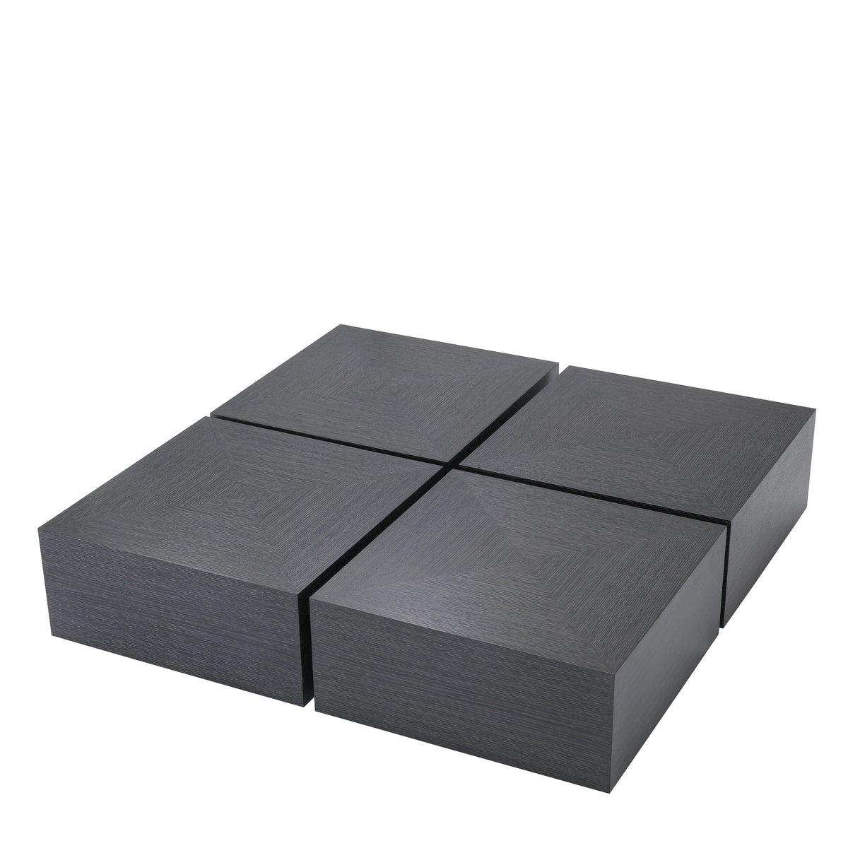 Eichholtz Coffee Table Puro set of 4 charcoal grey oak veneer Coffee Table Puro is a practical 4-piece set of square tables that will give you a lot of lay