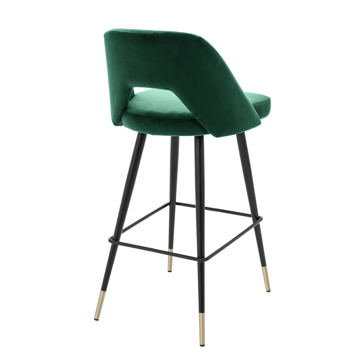 Eichholtz Bar Stool Avorio roche green velvet Bring Mid-Century Modern style into your home with the Avorio Bar Stool. Featuring a Roche green vel