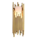 Eichholtz Wall Lamp Bartoli antique brass finish alabaster Hang a statement piece on your wall with Wall Lamp Bartoli. This striking designer lamp features