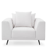 Eichholtz Chair Endless avalon white Supported by sturdy black feet, Chair Endless has a crisp avalon white upholstery. Loose back cushio
