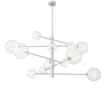Eichholtz Chandelier Argento L nickel finish Create a retro-chic focal point in your living space with the Argento L Chandelier. This asymmetrica