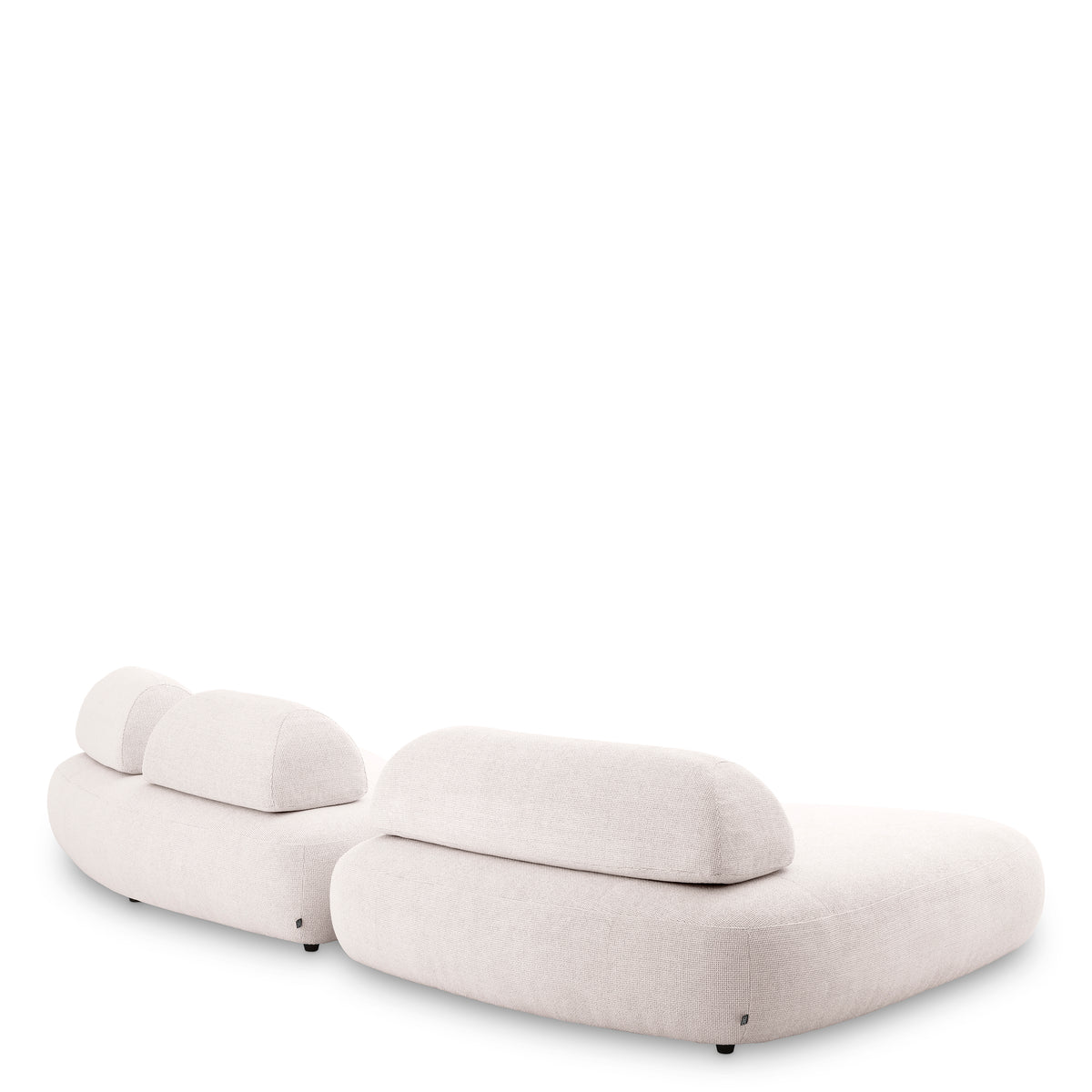 Eichholtz Sofa Residenza lyssa off-white Soft curves and sumptuous materials merge in the modular design of Sofa Residenza. Accentuated by pl - 4