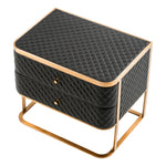 Eichholtz Nightstand Monfort brushed brass finish With its seductive curves and vintage look, the 2-drawer Monfort Nightstand is a must-have in your b