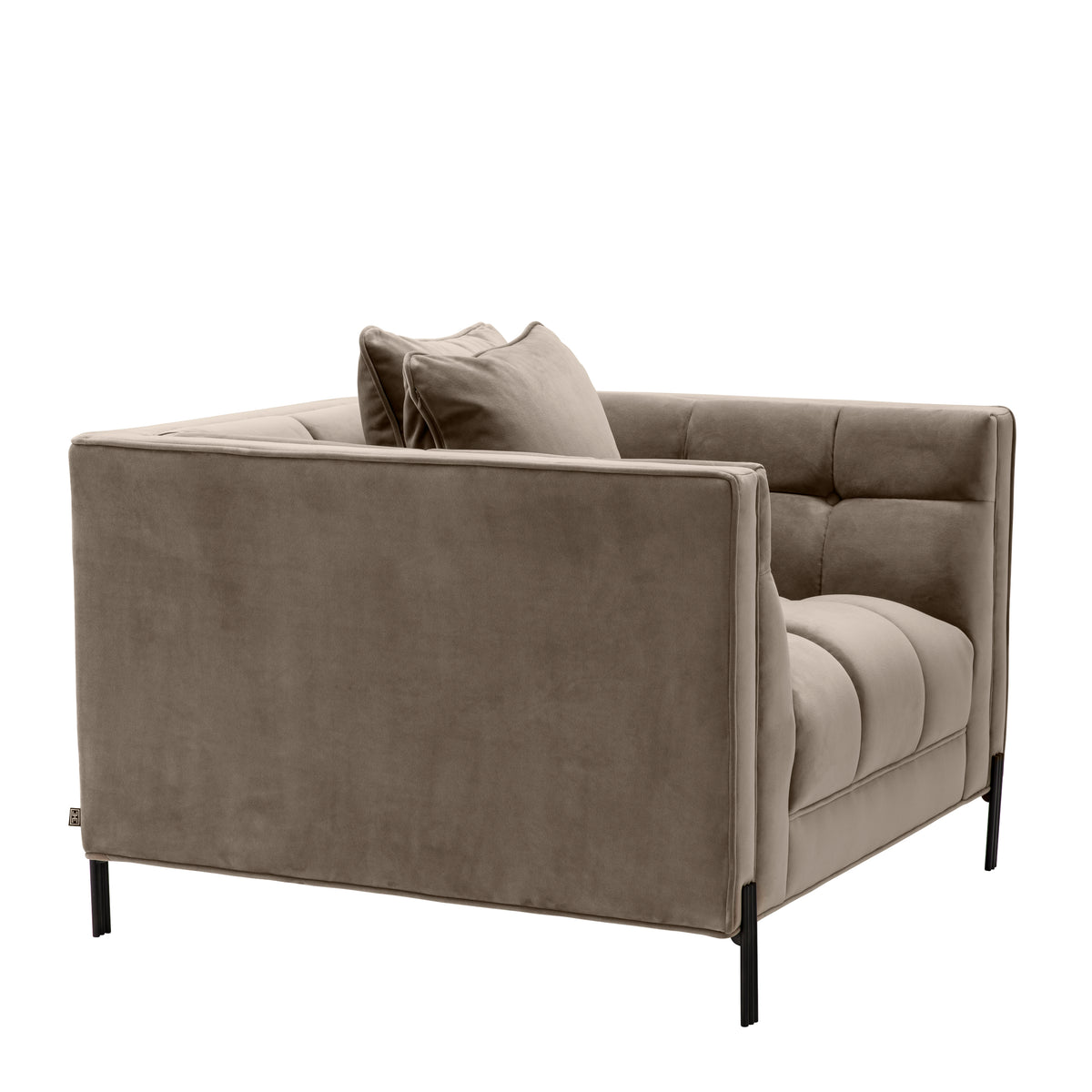 Eichholtz Chair Sienna savona greige velvet The sumptuous Sienna Chair pairs comfort with high-style. Featuring a t-shape, its backrest forms a