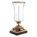Eichholtz Hurricane Tortoise vintage brass finish Classic with a twist, the Tortoise Hurricane Candle Holder brings inspired style to your living spac