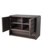 Eichholtz Dresser Jane mocha meranti 2 doors With its beautiful marquetry and antique brass finish handles, the Jane Dresser will give your inter
