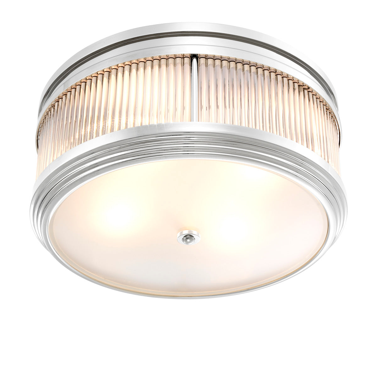 Eichholtz Ceiling Lamp Rousseau nickel finish Light up your ceiling with the glamorous Rousseau Ceiling Lamp. Rods of clear glass are set in the s