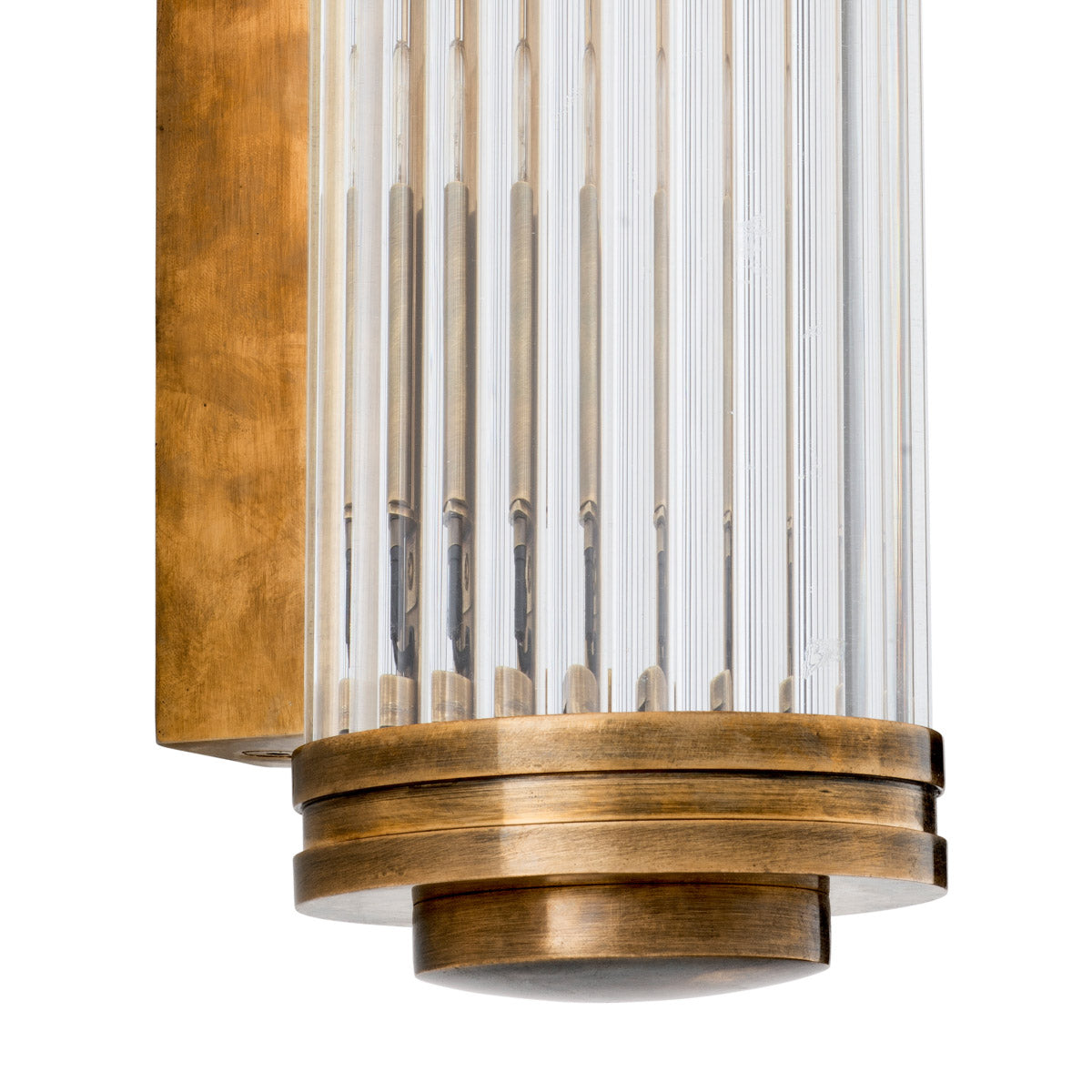 Wall Lamp Gascogne L Vintage brass finish | clear glass Lighting 110493UL 5