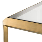 Detail shot of Side Table Callum craftsmanship — Brass, Glass accents (Image 5)