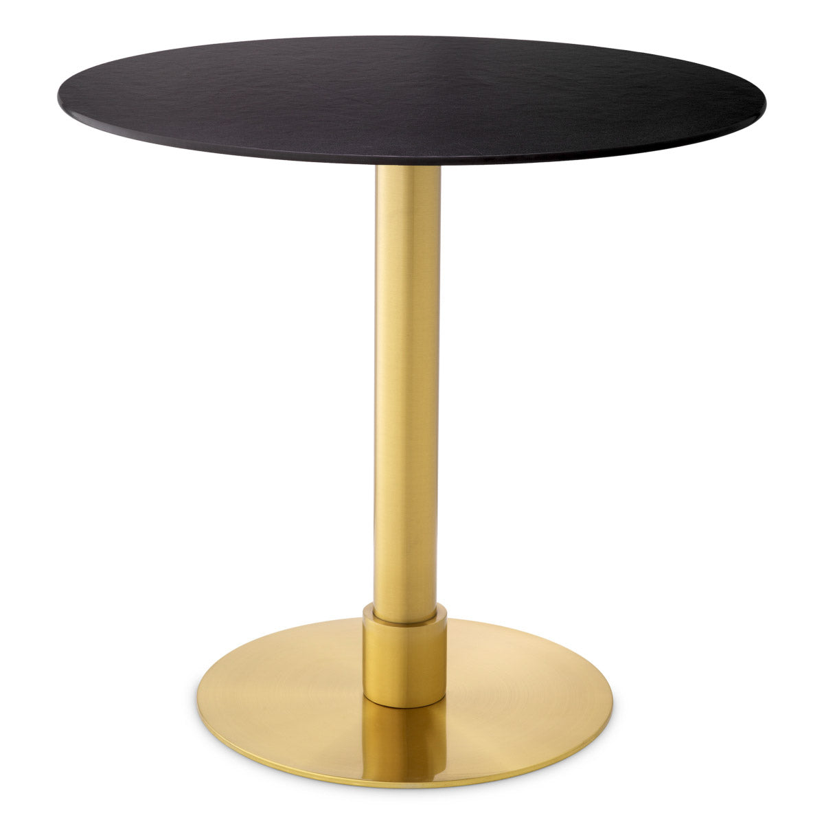 Dining Table Terzo Round Brushed brass finish | ceramic slate look Tables 115555 2