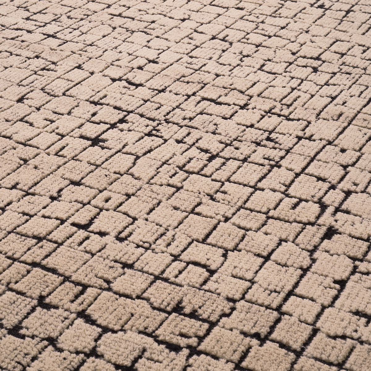 Eichholtz Rug Nirvana 78.74" X 118.11" — Black, Ivory, Hand Knotted, 100% Wool Pile hero image (Image 1)