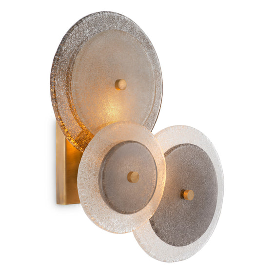 Wall Lamp Hyde Vintage brass finish | handmade glass Lighting 118360UL 2