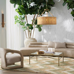 Chandelier Bernardi Natural rattan | vintage brass finish Lighting 118678UL 3