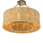 Chandelier Bernardi Natural rattan | vintage brass finish Lighting 118678UL 4