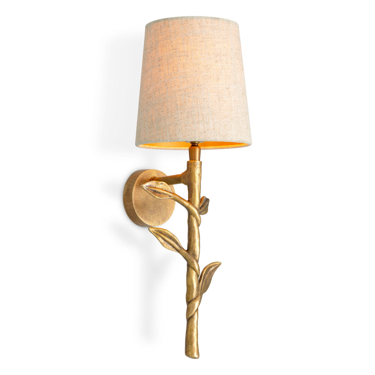 Wall Lamp Farini Vintage brass finish, Including linen mix shade 67% viscose | 33% linen Lighting 118773UL 2