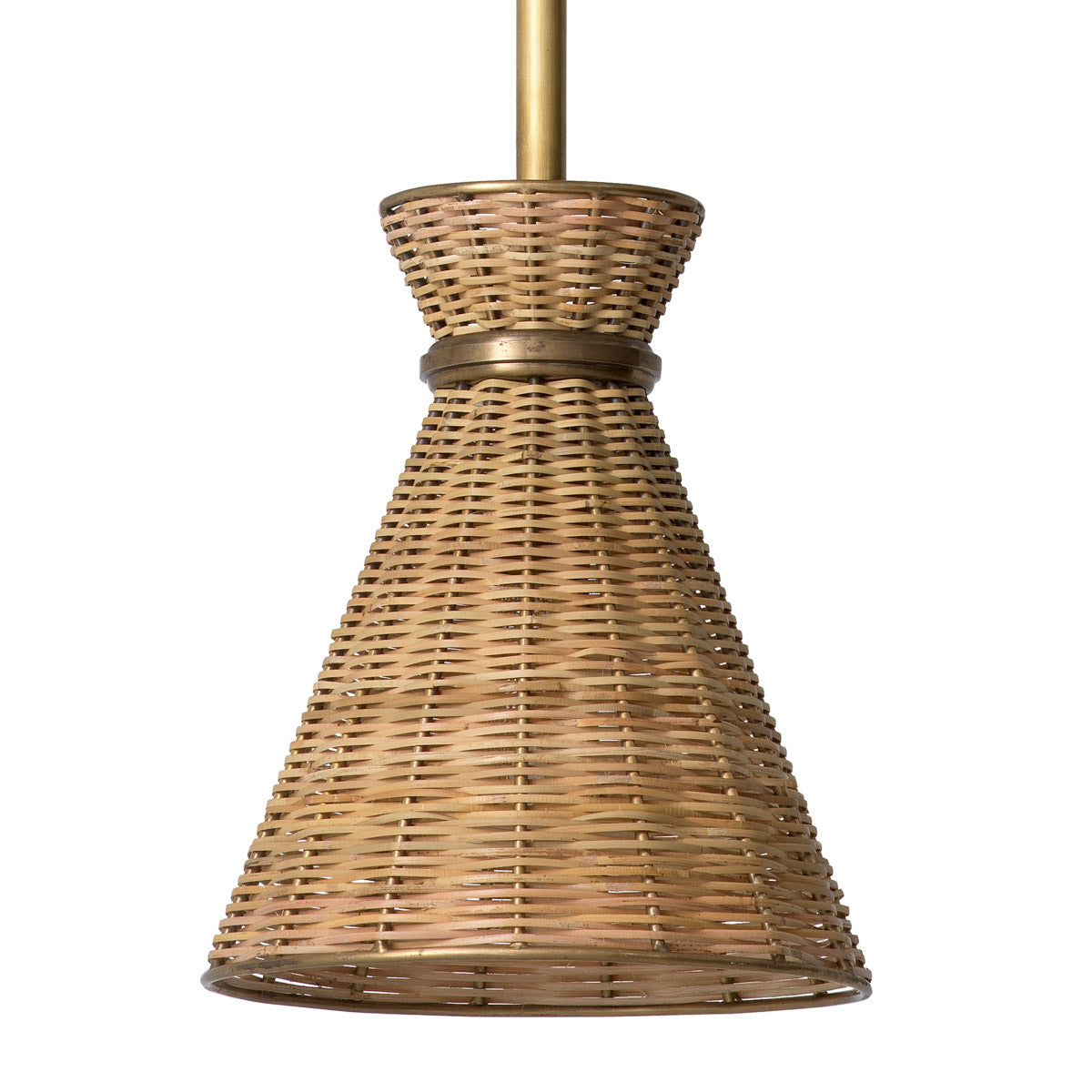 Pendant Kon Tiki Vintage brass finish | natural rattan Lighting 119044UL 4
