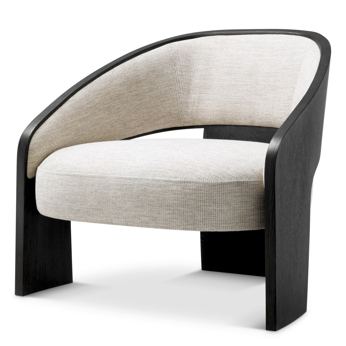 Chair Zephira Charcoal grey oak veneer | durini natural 100% polyester Chairs & Sofas 119168 2