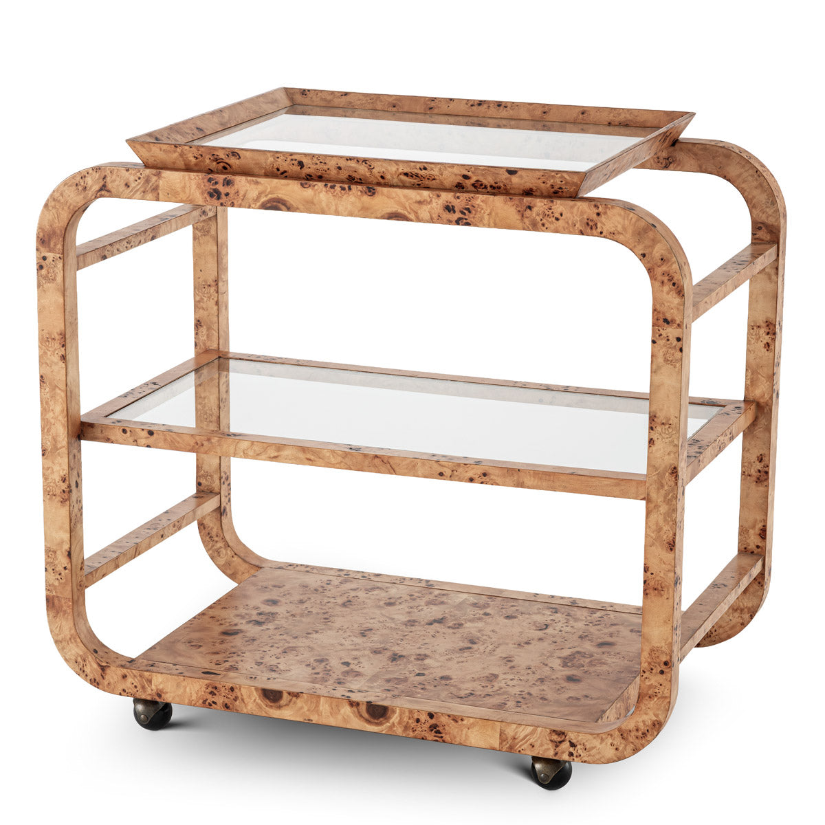 Eichholtz Trolley Mayfair — Light Brown Mappa Burl Veneer hero image (Image 1)