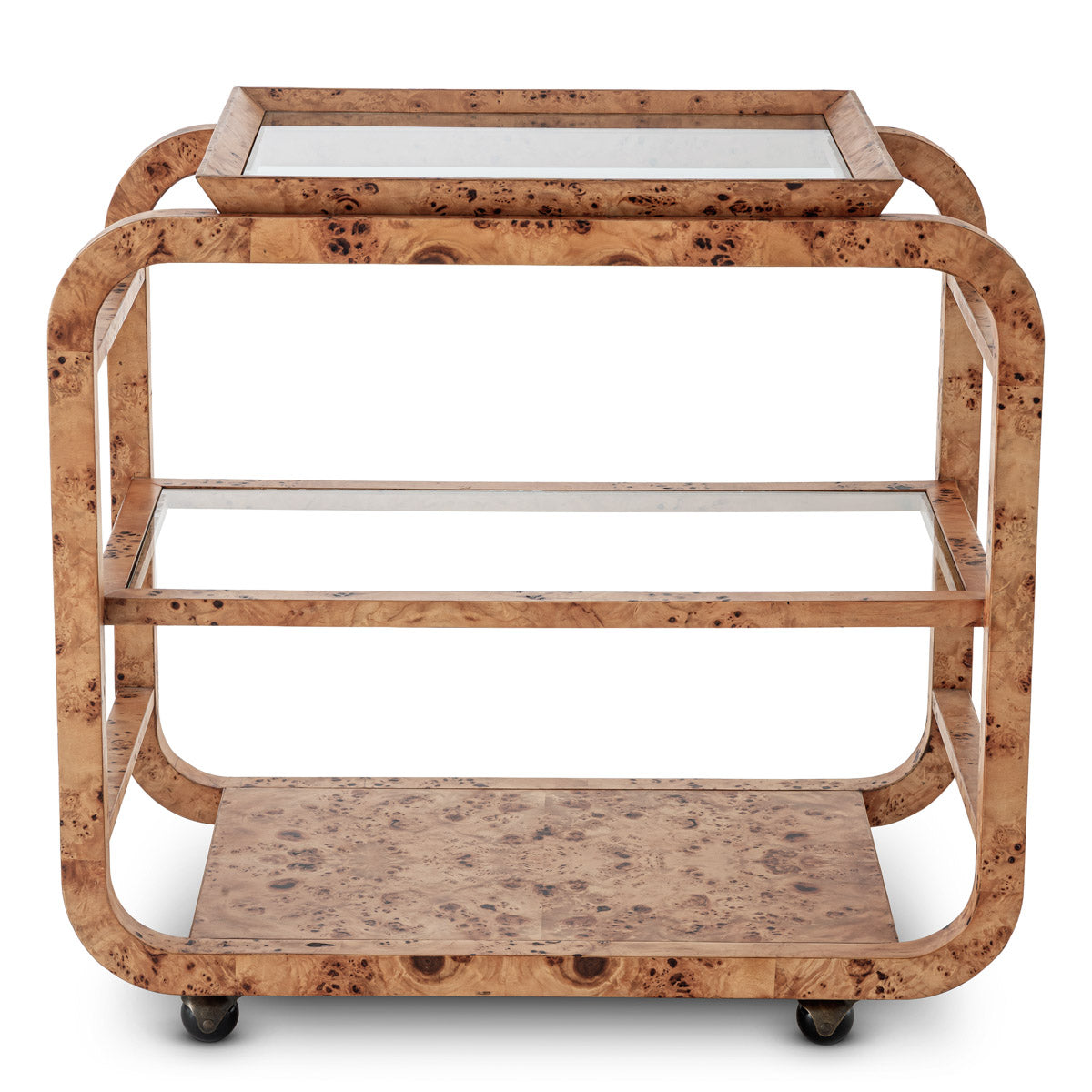 Trolley Mayfair by Eichholtz in a styled setting — Light Brown Mappa Burl Veneer (Image 4)