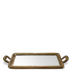 Close-up of Tray Montmartre highlighting Brass, Glass and Vintage Brass, Mirror Glass (Image 2)