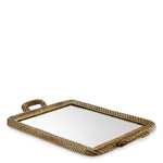 Tray Montmartre by Eichholtz in a styled setting — Vintage Brass, Mirror Glass (Image 4)