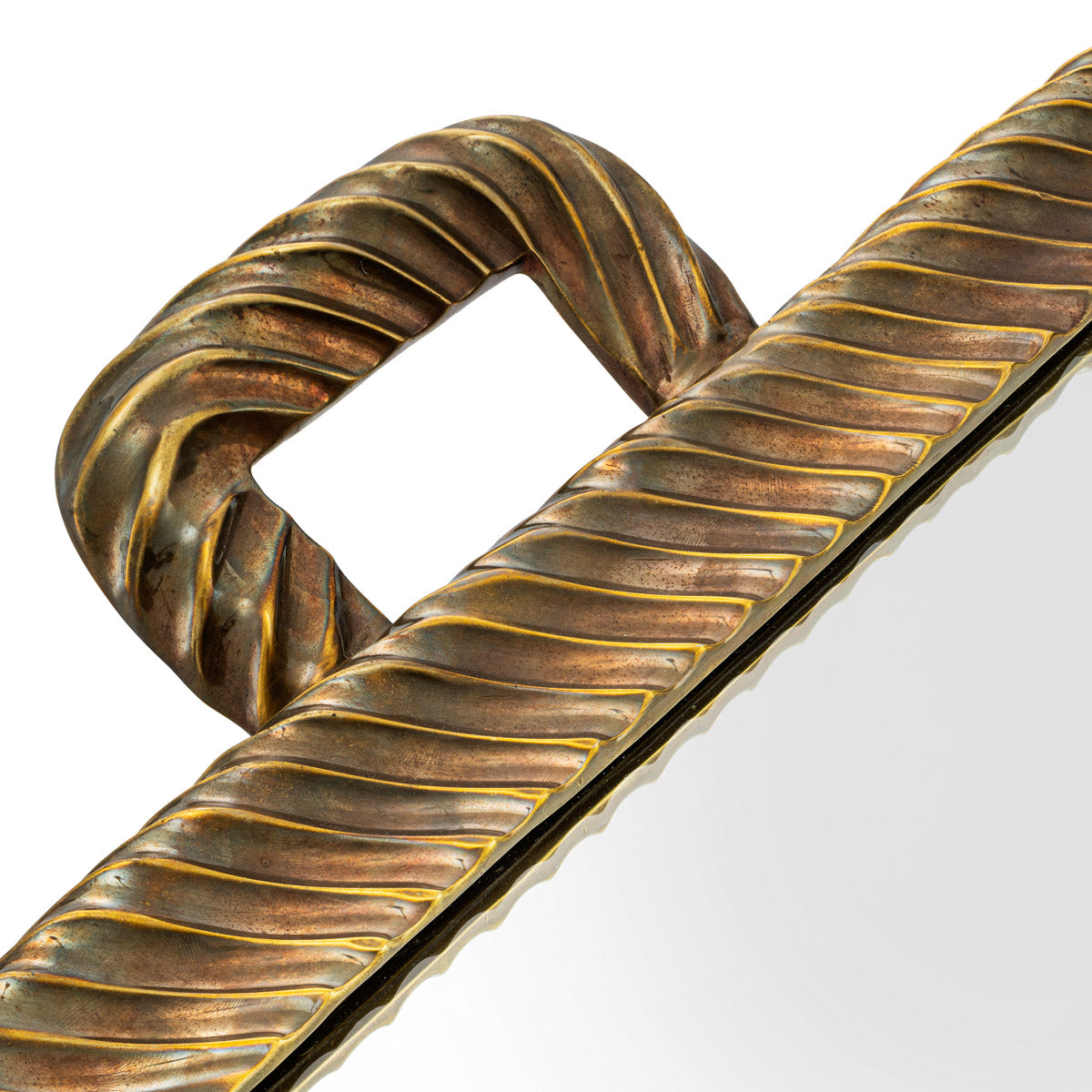 Detail shot of Tray Montmartre craftsmanship — Brass, Glass accents (Image 5)