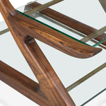 Trolley Manzo Double by Eichholtz in a styled setting — Classic Brown, Clear Glass (Image 4)