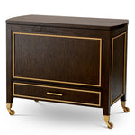 Trolley Galliano Brown oak veneer | brushed brass finish Tables 119240 2