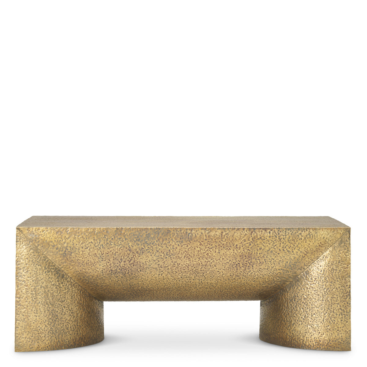 Close-up of Coffee Table Drayton highlighting Brass and Hammered Vintage Brass (Image 2)