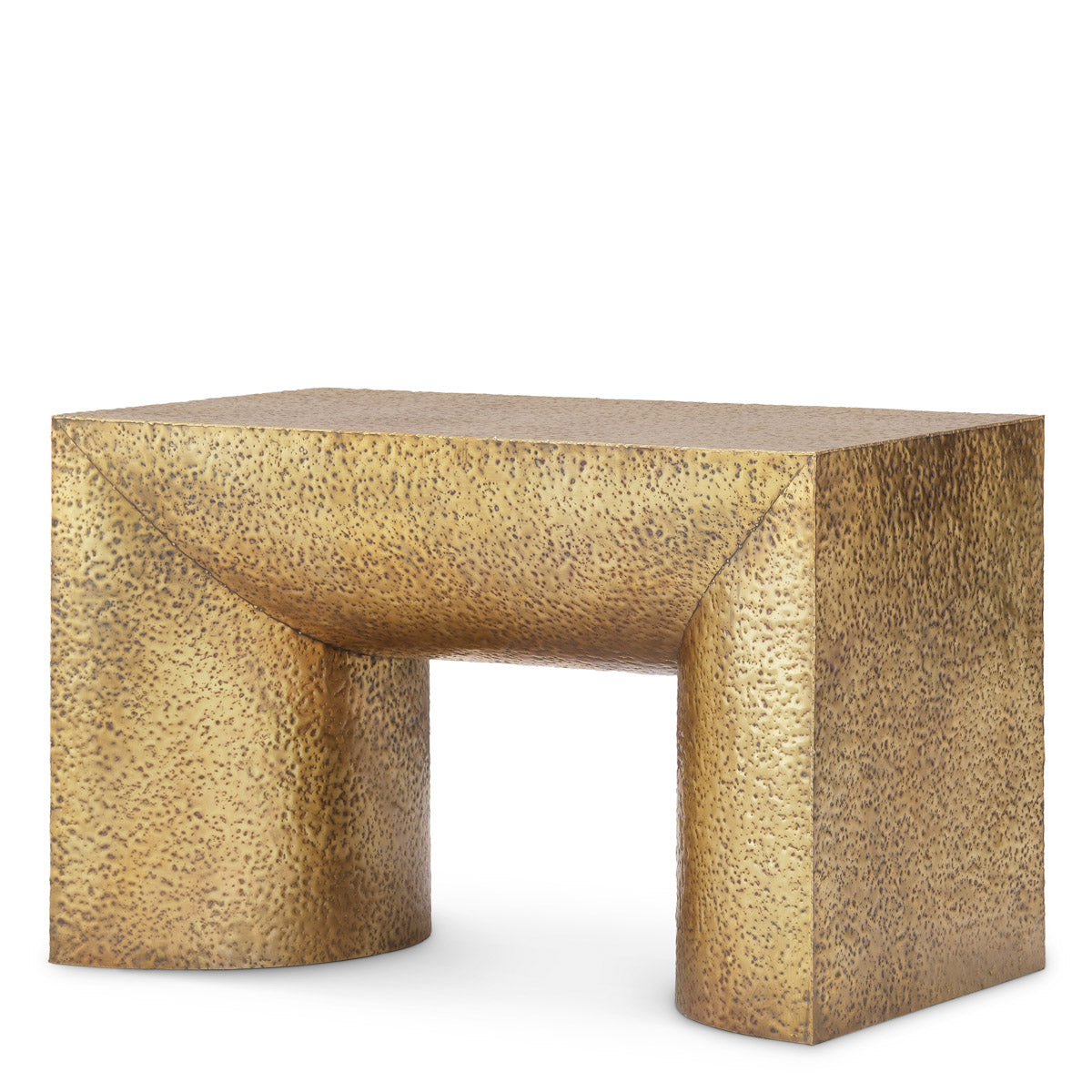 Eichholtz Side Table Drayton — Hammered Vintage Brass hero image (Image 1)