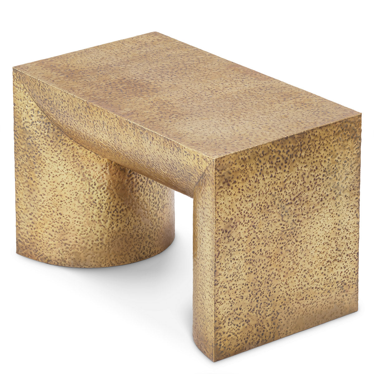 Side Table Drayton by Eichholtz in a styled setting — Hammered Vintage Brass (Image 4)