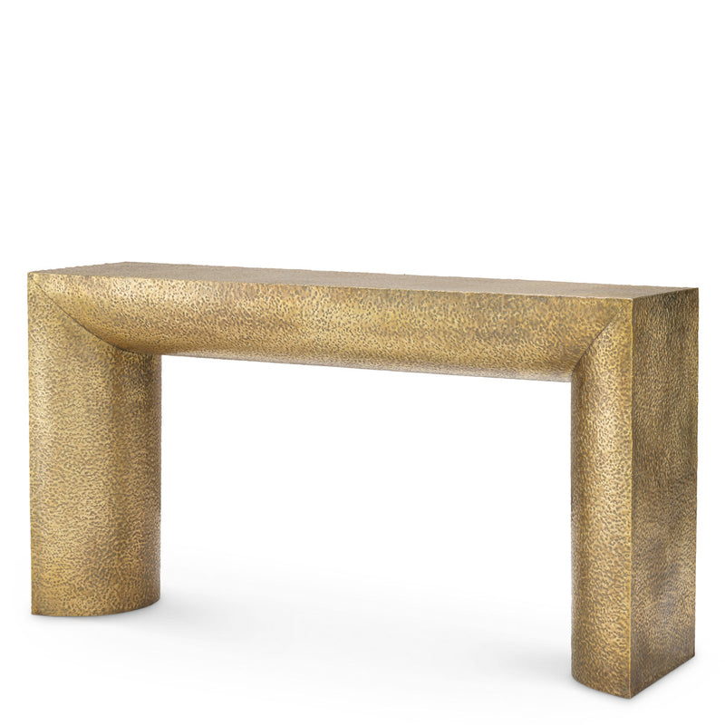 Eichholtz Console Table Drayton — Hammered Vintage Brass hero image (Image 1)