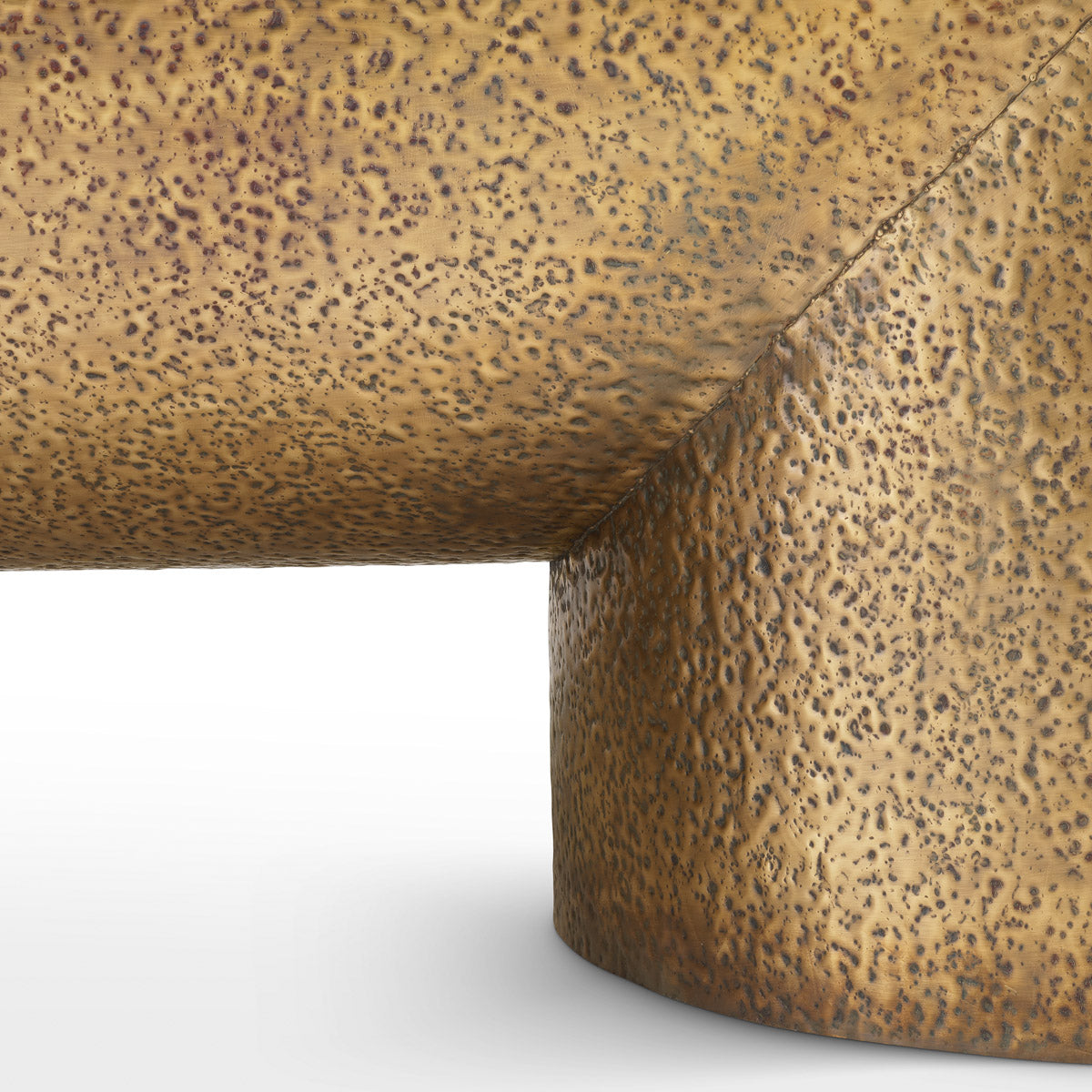 Alternate perspective of Console Table Drayton — Hammered Vintage Brass finish (Image 6)