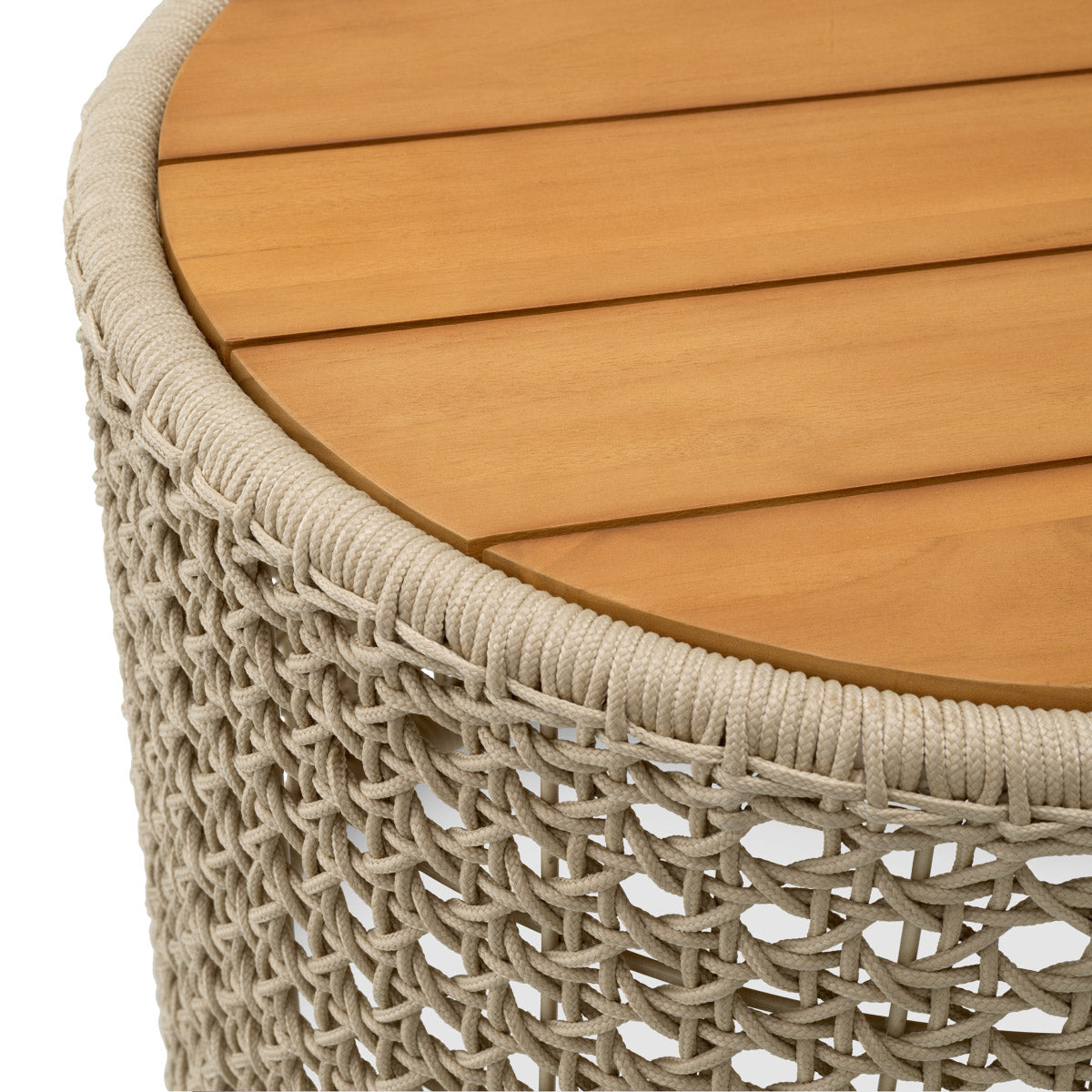 Outdoor Side Table Trinity Natural teak | cream rope Outdoor 119352 6