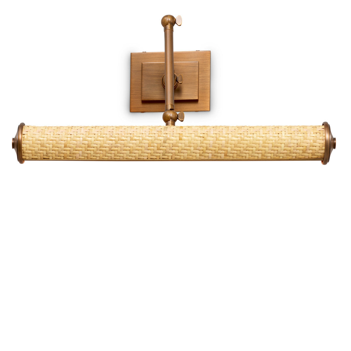 Wall Lamp Luca L Natural rattan | antique brass finish Lighting 119354UL 5