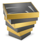 Side Table Zamora Brushed brass finish | bronze finish | smoke glass Tables 119374 4